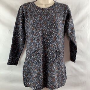 Gerard Darel Animal print tunic sweater w/pockets